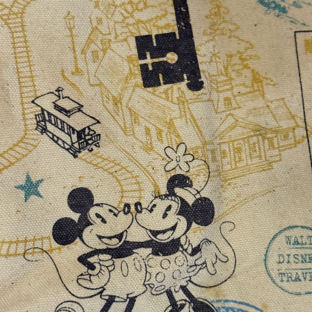 Disney Cream and Brown Mickey Print Crossbody Bag - Picture 12 of 16